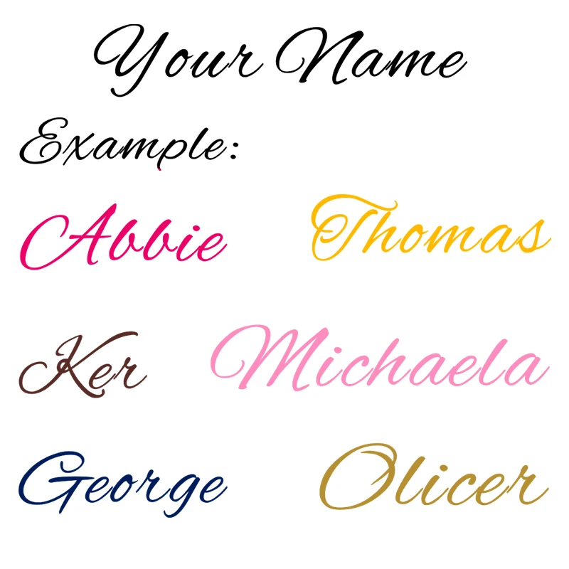 Custom Text Decal - Your Text Vinyl Die Cut Sticker Personalized Letters Car/Door Window Bumper Decal Children Home Decor