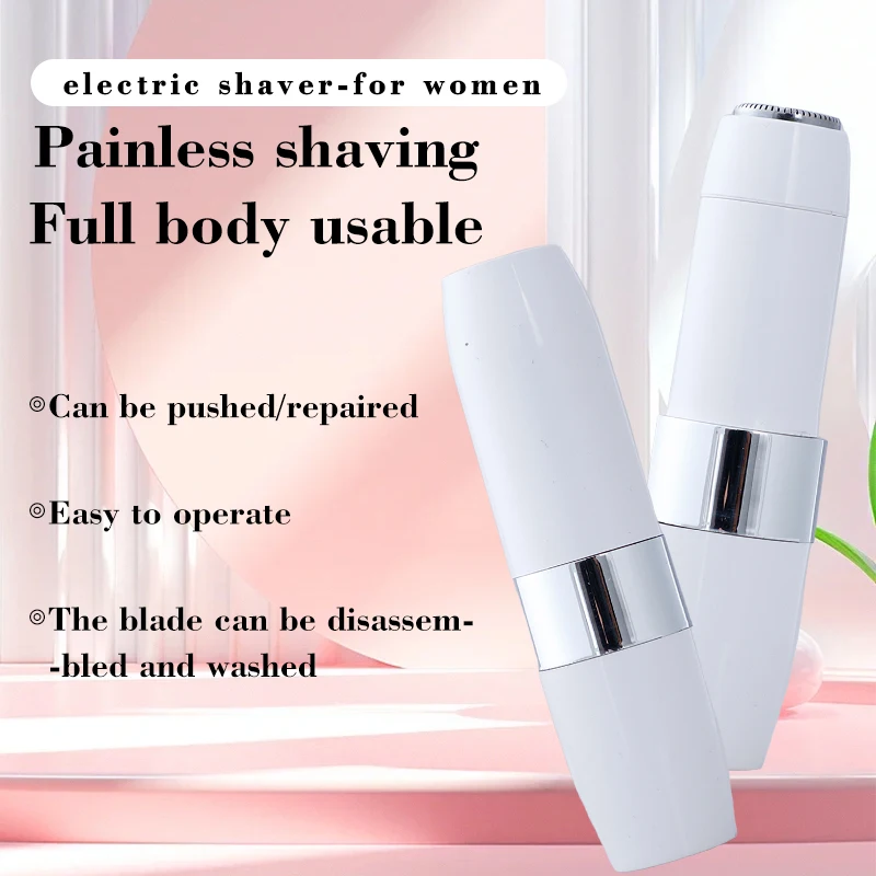 SoftAura Women Electric Hair Removal Device Rotating Facial Bikini Trimmer Mini Shaver for Eyebrow Legs Underarm Upper Lip