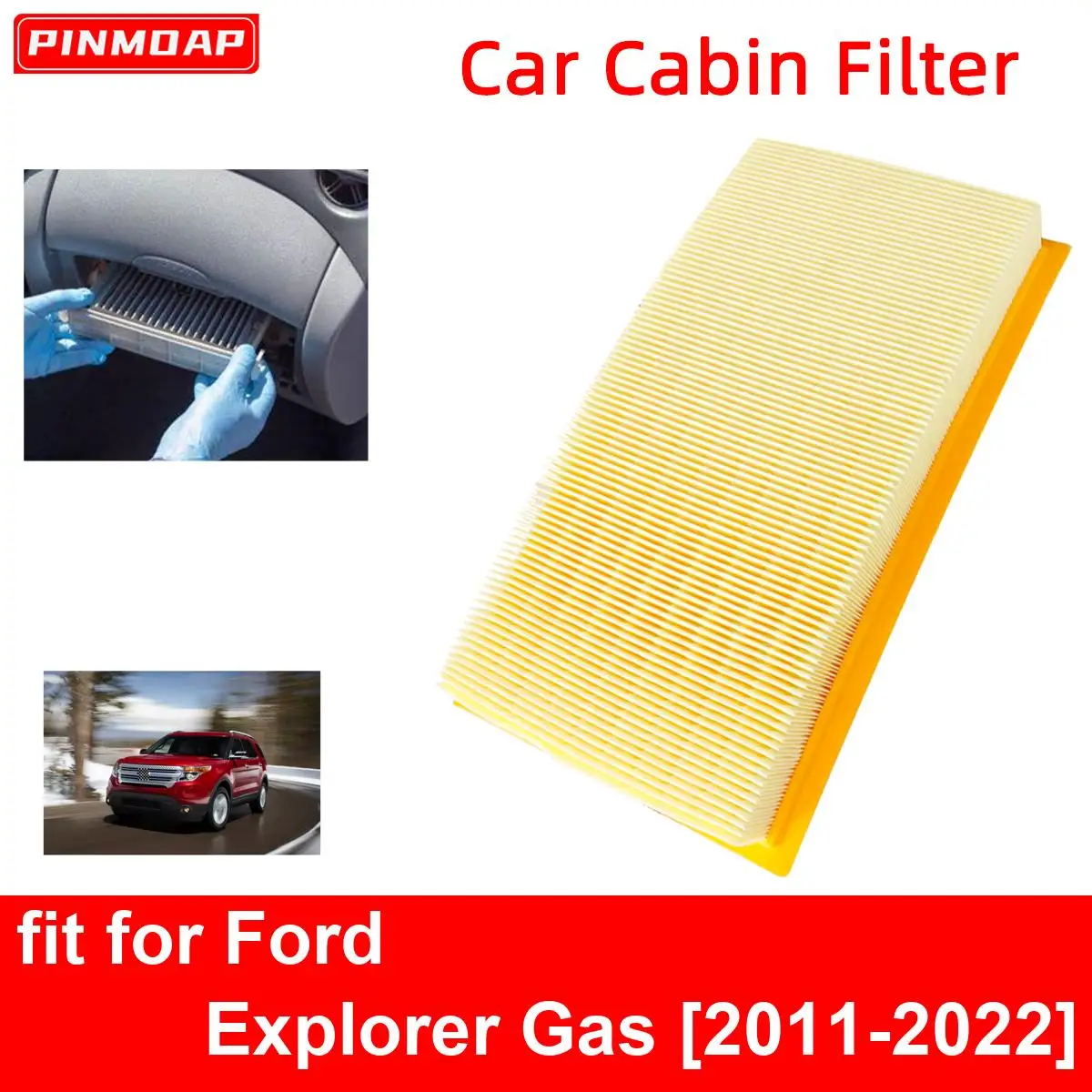 

Автомобильный элемент воздушного фильтра двигателя для Ford Explorer Gas 2011-2022, автомобильные волоконные аксессуары CA10242 7T4Z-9601-A 2019 2020 2021 2022