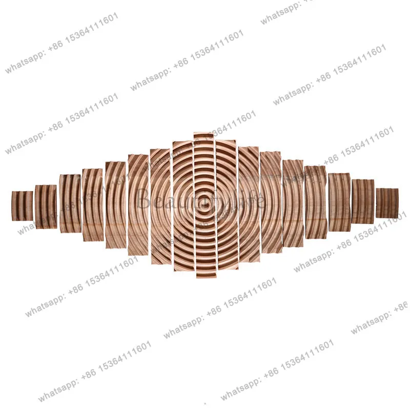 Modern simple wood carving wall decoration creative wall art installation painting