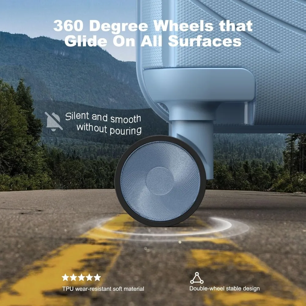 Conjunto de bagagem, conjunto de mala rígida de 3 peças, bagagem de 20 polegadas, 24 polegadas, 28 polegadas, conjunto de bagagem de viagem, mala grande com rodas