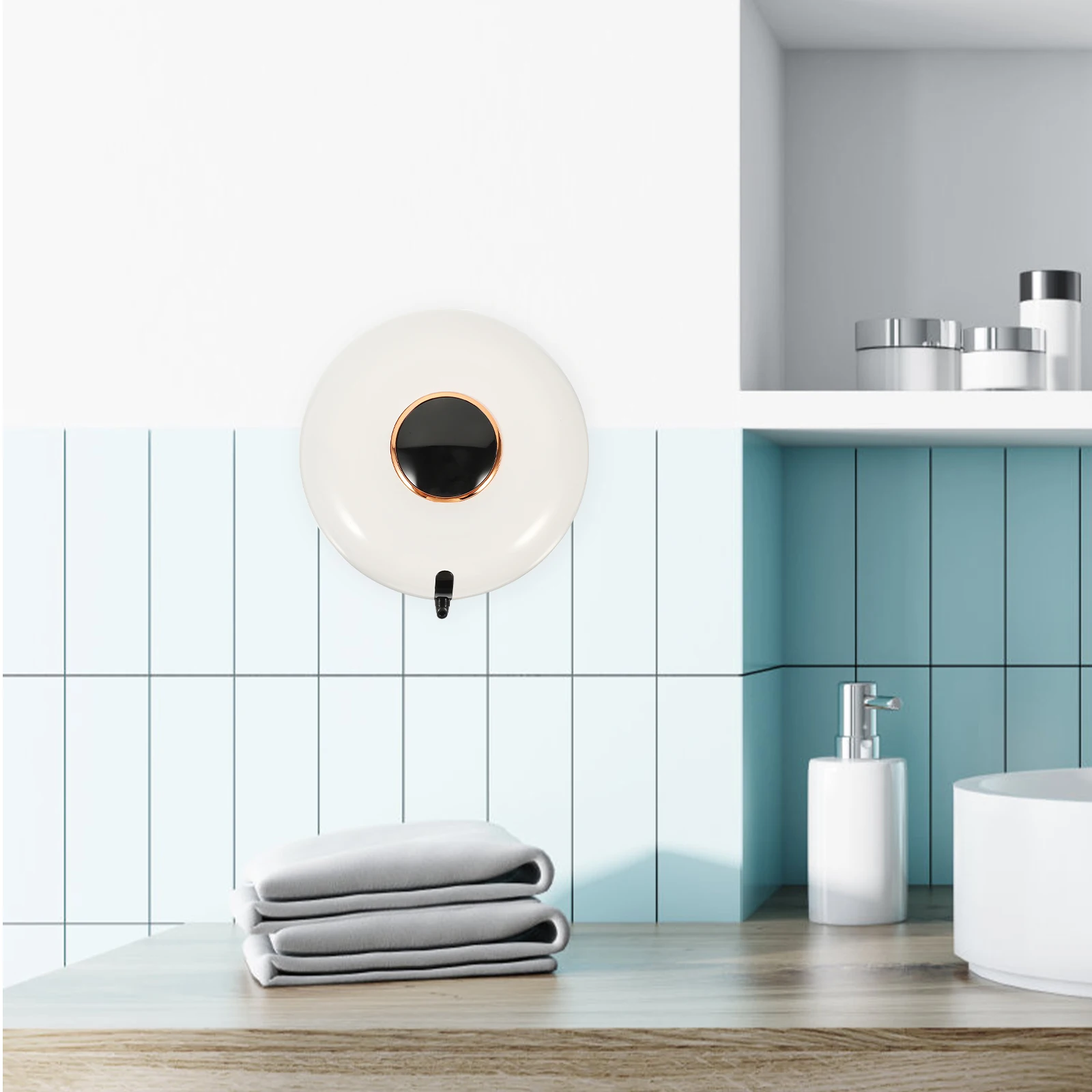 

Automatic H washing Machine Soap Dispenser LED Display Induction Touchless Foaming White Large Capacity