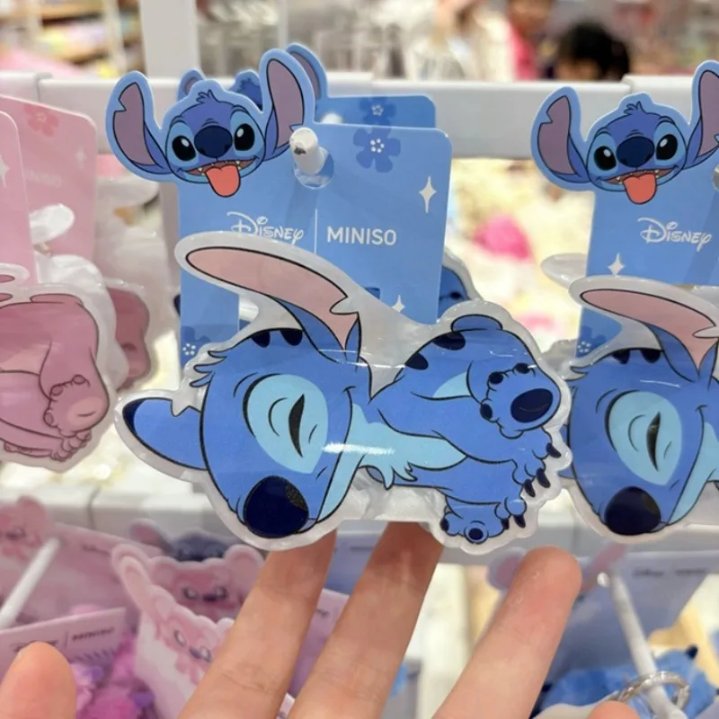 

New Stitch Angel 3D Hair Clips Disney Cartoon Stitch Blue Pink Shark Hairpin for Girls Gift Woman Hair Claws Accessories Toys
