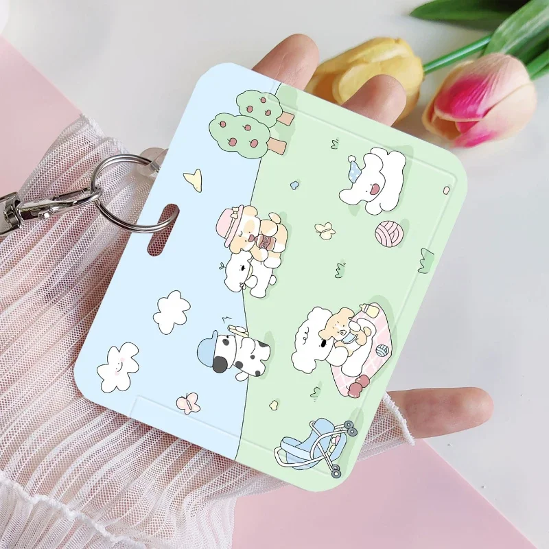 Porte-cartes de conception créative, adapté aux porte-cartes bancaires, badge, étui de couverture de carte de bus pour enfant, porte-clés, pendentif K-pop, porte-carte photo