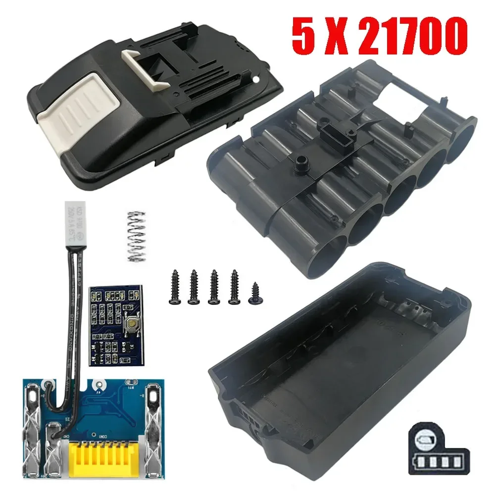 

BL1830 5 X 21700 Li-ion Battery Case PCB Charging Protection Circuit Board Shell Box BL1860 For MAKITA 18V 3.0Ah 9.0Ah Housings