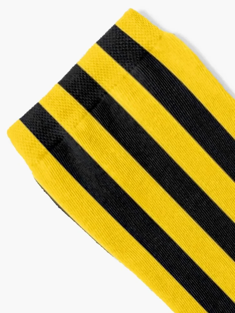 Yellow Black Striped Pattern Socks football Wholesale Heating sock kawaii Men Socks Luxury Brand Women's