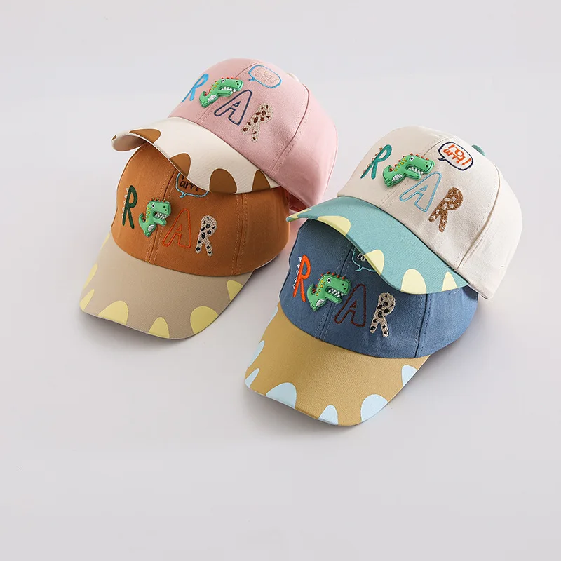 

Cartoon Dinosaur Kids Duck Tongue Hat 4-10Year Boys Girls Sunshade Visors Cute Baby Peaked Cap Fashion Children Baseball Hats