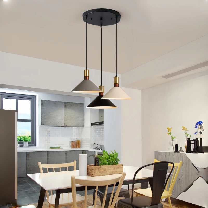 

Скандинавский простой металлический подвесной светильник, современный креативный светильник для столовой, кабинета, прихожей, спальни, роскошный декор, подвесная лампа