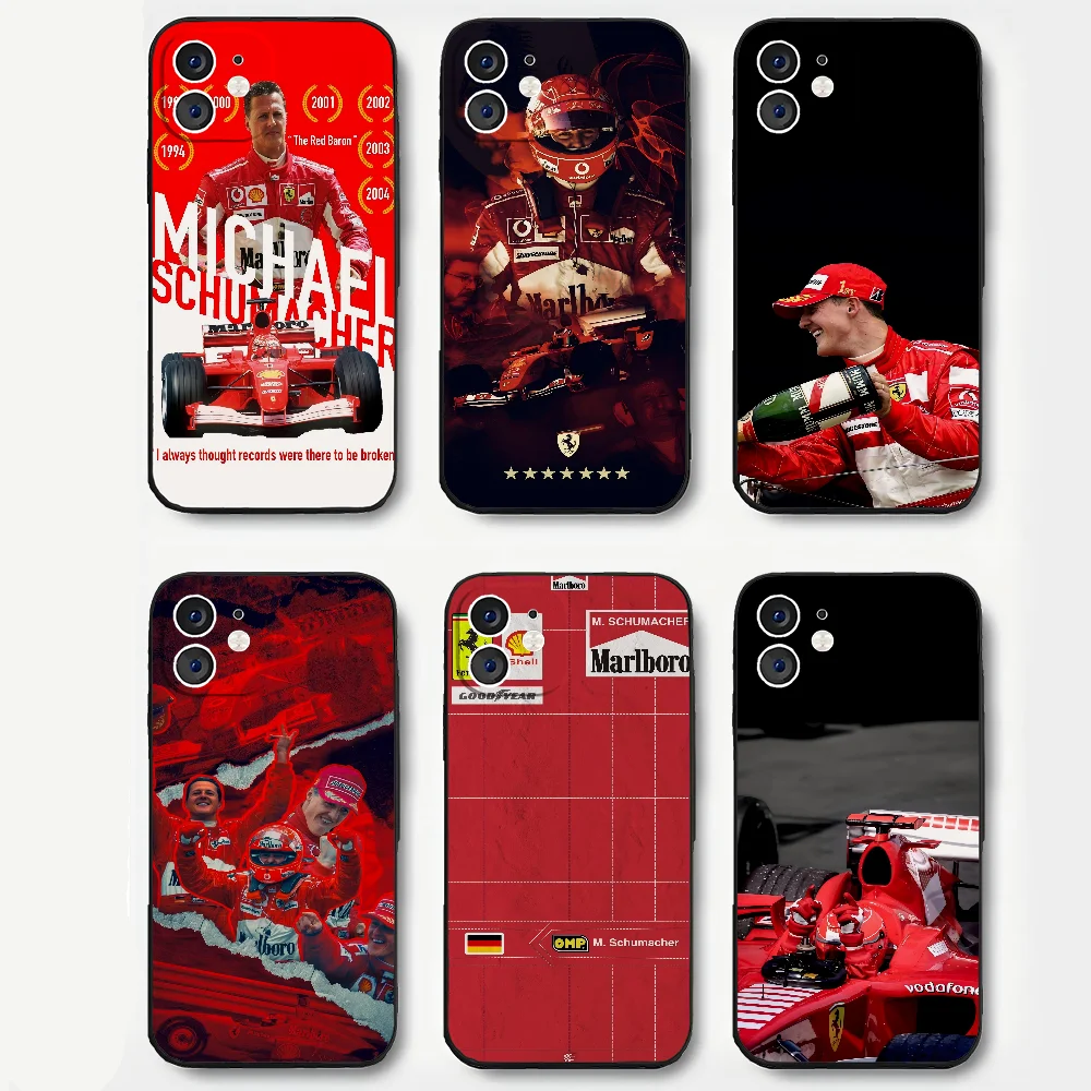 M-Michael F1 Formula One Racing Driver Schumacher Phone Case Silicone Soft For IPhone 16 15 14 13 12 11 Plus Pro Max Plus