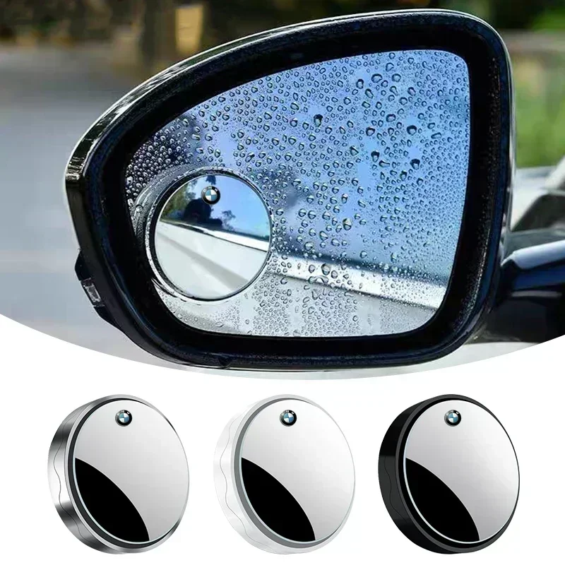 2PC 360 Degree Rotating Wide-angle Round Frame Blind Spot Mirror For bmw e46 e39 e90 e60 e30 f10 f11 f20 f30 g20 g30 x1 x3 x5 z4