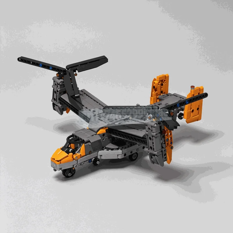 1015PCS Bell Boeing V-22 Osprey Helicopter MOC Model Custom Puzzle Aviation Aircraft DIY Assembly Toy Educational Display Gift