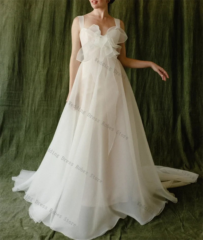 

Chiffon Woman Prom Dress For Photoshoot Sexy 3D Flower Sleeveless Bridal Morning Robes Night Gown Sleepwear Customized