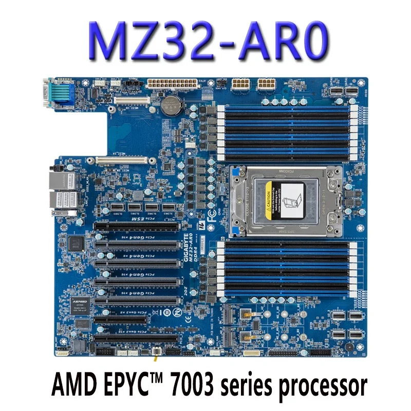 For Gigabyte MZ32-AR0 (rev.3.0) Motherboard AMD EPYC 7003 Series Processor DDR4 Tested Well bofore Shipping MZ32-ARO