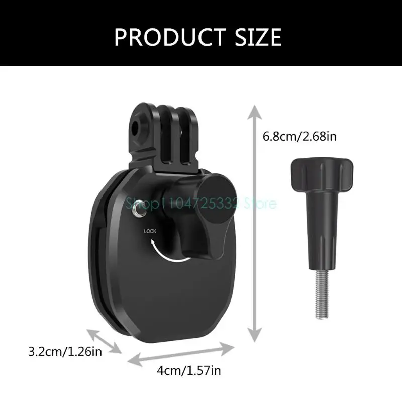 مشبك دعم كاميرا الحركة مع حشوة السيليكون لعطلة الزجاج الأمامي للدراجات النارية #6