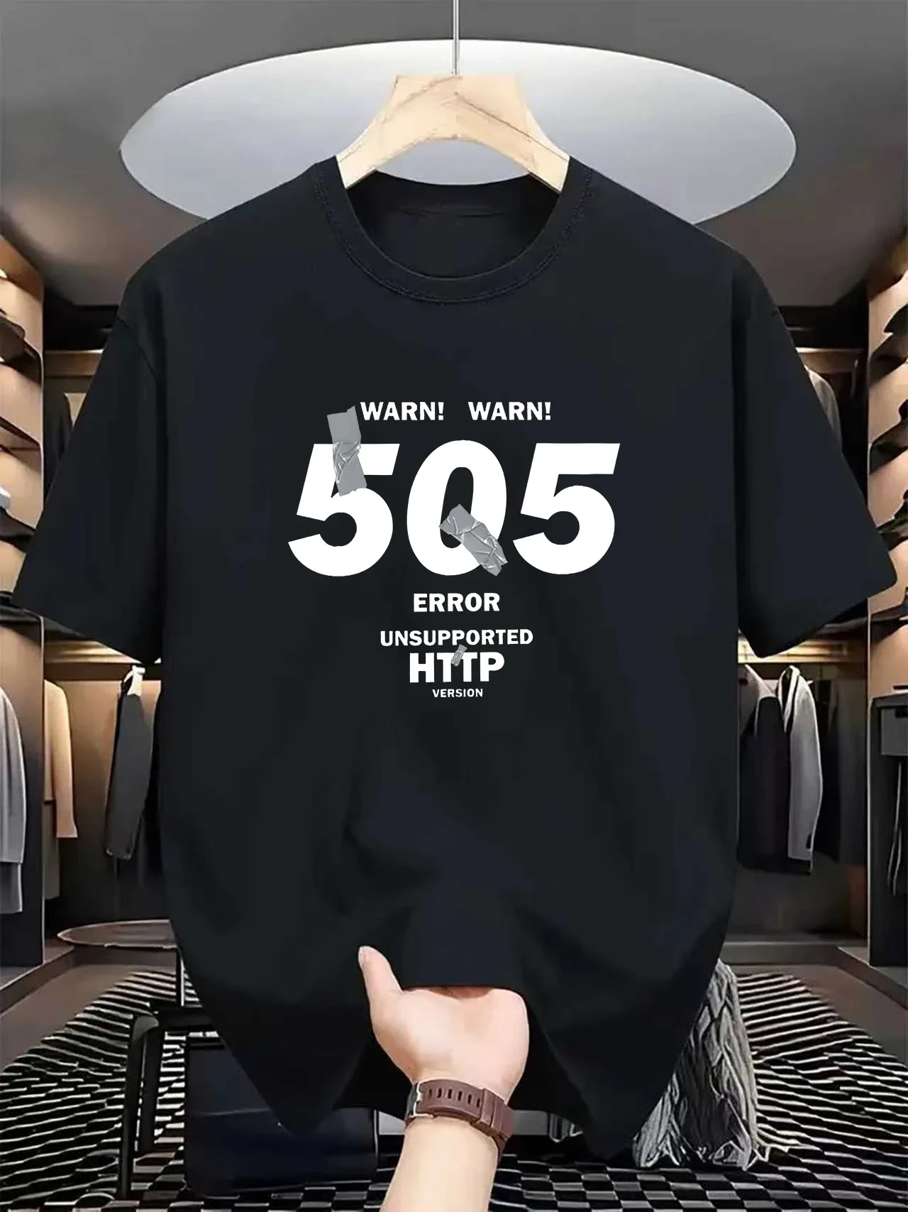 تي شيرت رجالي مطبوع كاجوال نحيف يسمح بمرور الهواء من أحدث طراز، مثالي لنوادي الحرم الجامعي، وجبات خفيفة للسفر، والأنشطة الخارجية #2