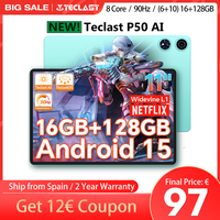 【New】 Android 15 tablet Teclast P50AI 11 inch 90Hz (6GB + 10GB )Max.16GBGB RAM 128GB LPDDR5 1280x800 AllWinner A733-AI octa-core 7000mAh battery Wifi-6 BT 5.4 AI tablets PC