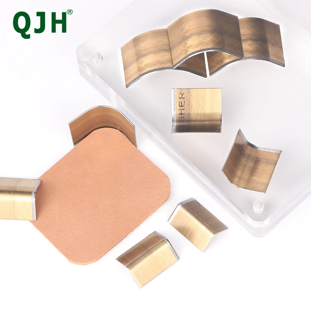 QJH Leather Round Corner Cutter Trimmer Leather Punch Corner 1/4 Round Wallet Bag Arc-shaped Edge Cutting Knife Mold