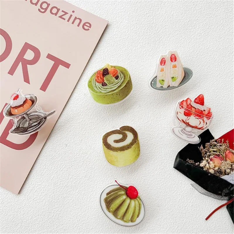 

Matcha Cake Mobile Phone Holder Griptok Sandwich For iPhone 14 15 Bracket Expanding Stand Finger Holder Phone Accessories Grip