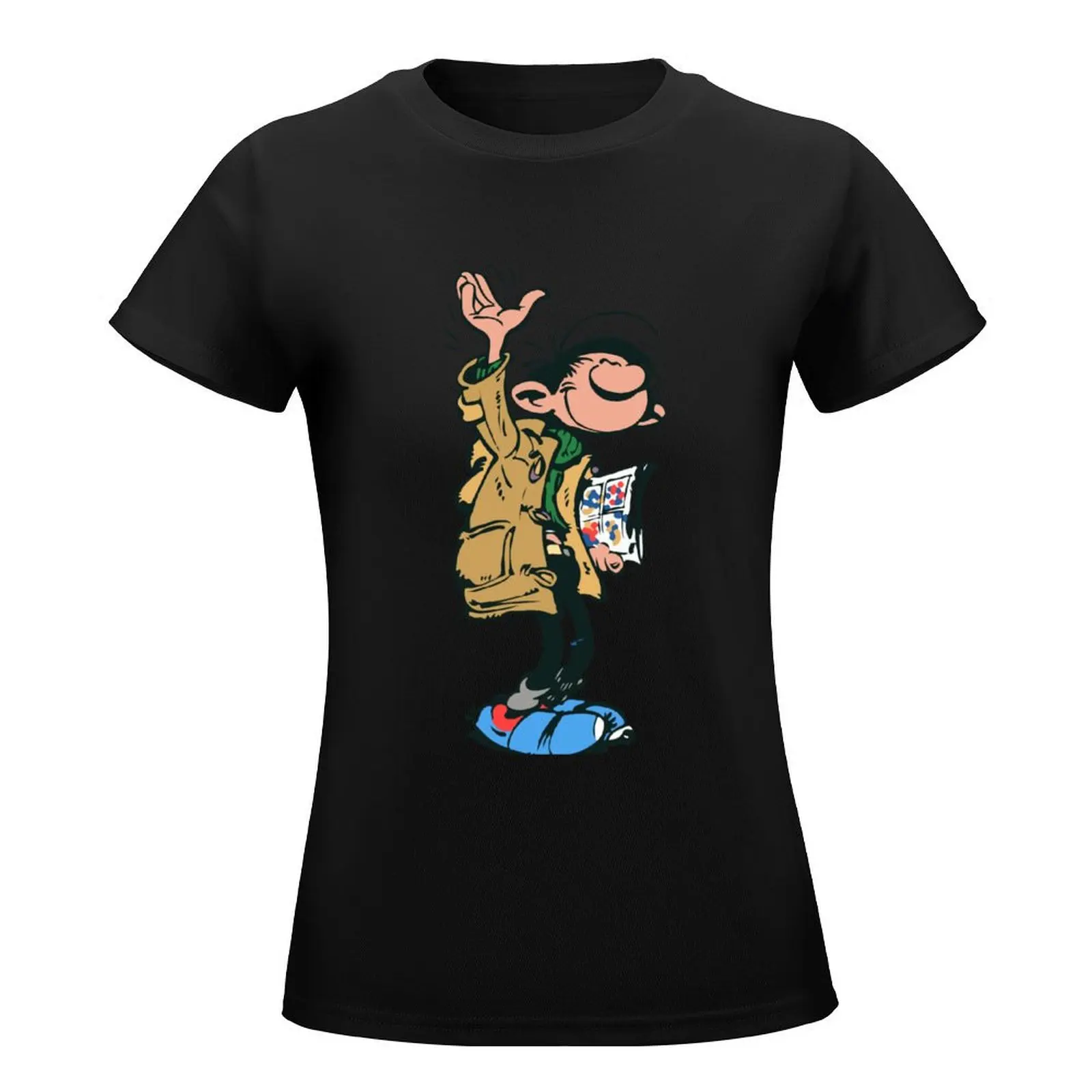 Gaston Goof Waving T-Shirt funny sublime luxury designer clothing Women