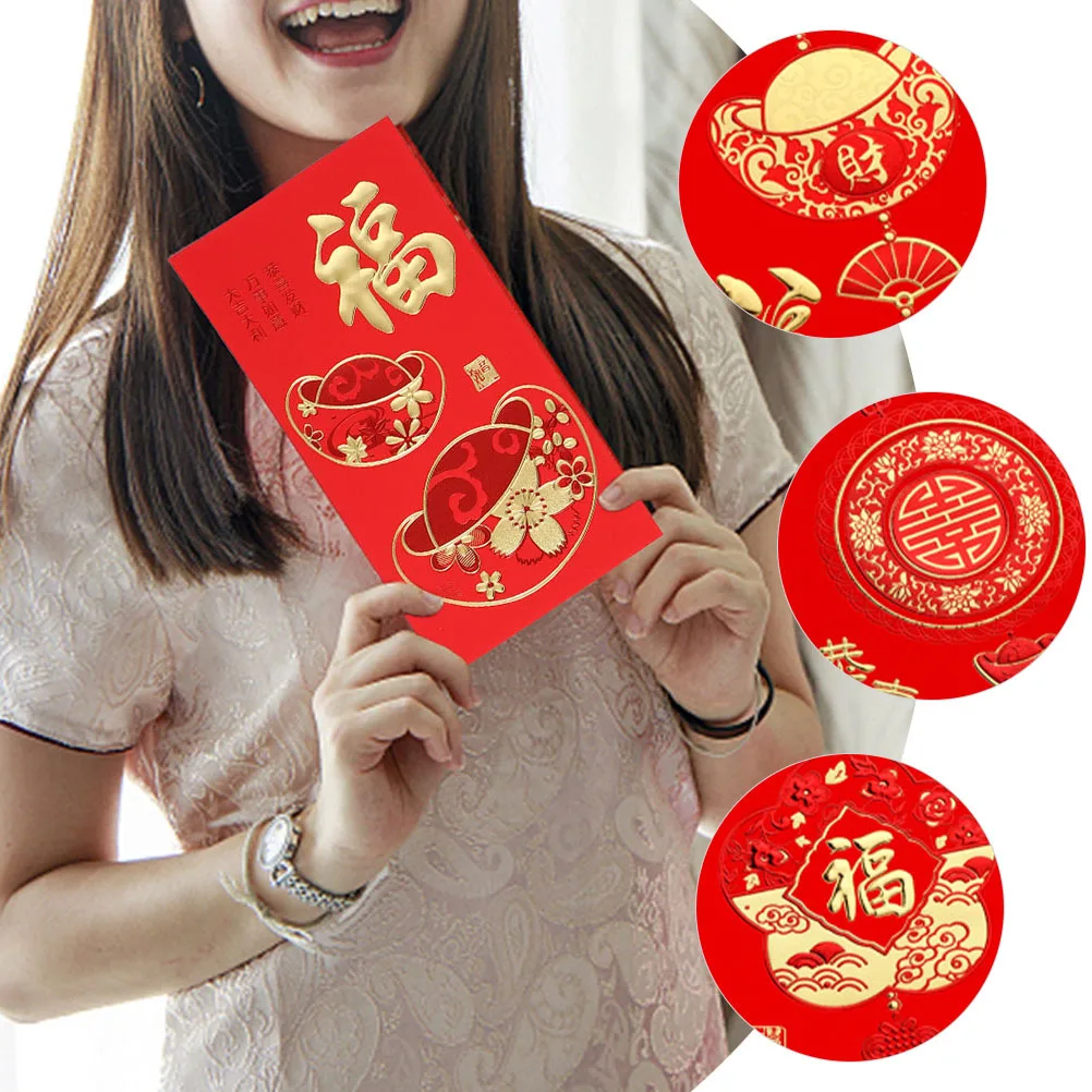 

Red Envelope 36Pcs Chinese New Year Red Pocket Year of the Rabbit Lucky Money Gift for Marriage Birthday Festival