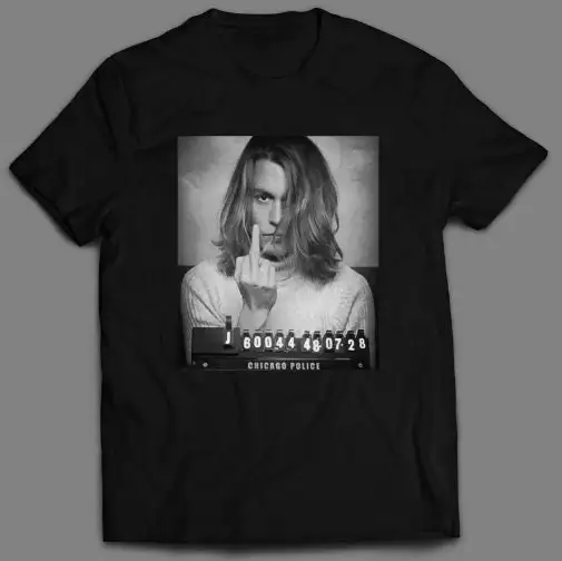 George Jung Depp Middle Finger Trial Rare T Shirt