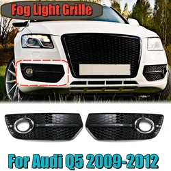 Pair Car Front Fog Light Grille Fog Light Lamp Grille For Audi Q5 2009 2010 2011 2012 Honeycomb Style Grille Car Accessories