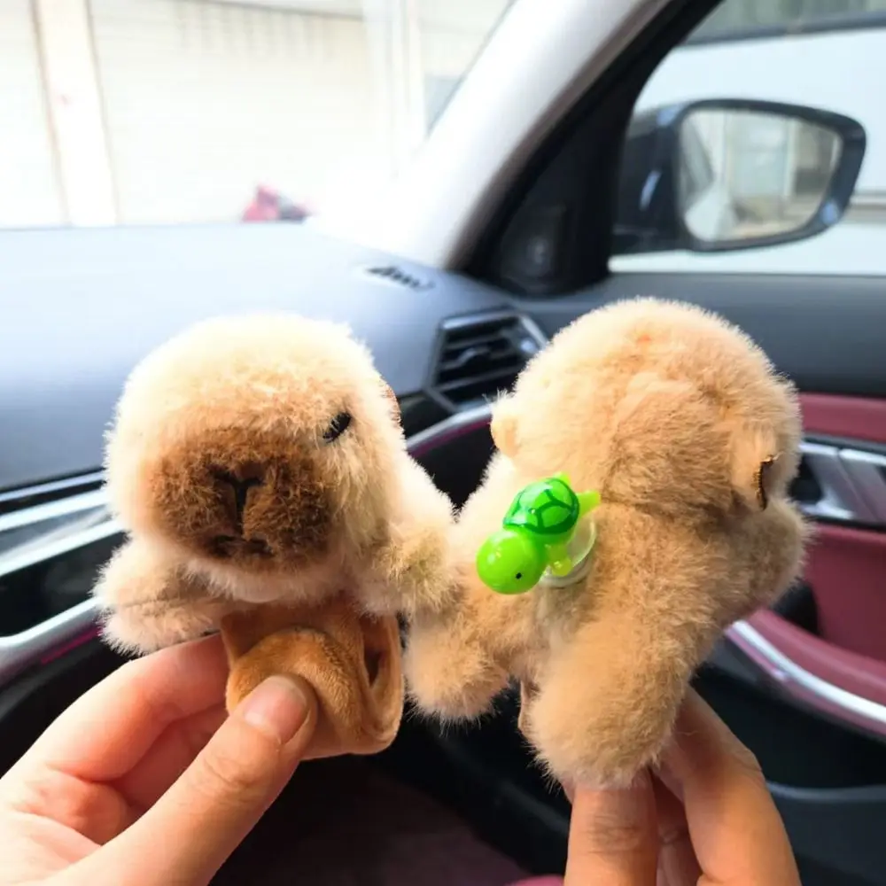 

Glow-in-the-dark Turtle Capybara Plush Slap Bracelet Wristband Wag Tail Capybara Slap Snap Doll Toy Soft Fluffy