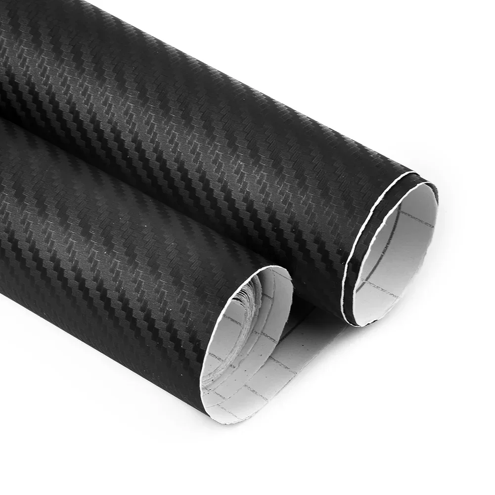 3D Car Film Sticker Foil Vinyl 50x200cm Carbon Fiber Decals Matt Black Assembly New Newest Replacement Replaces