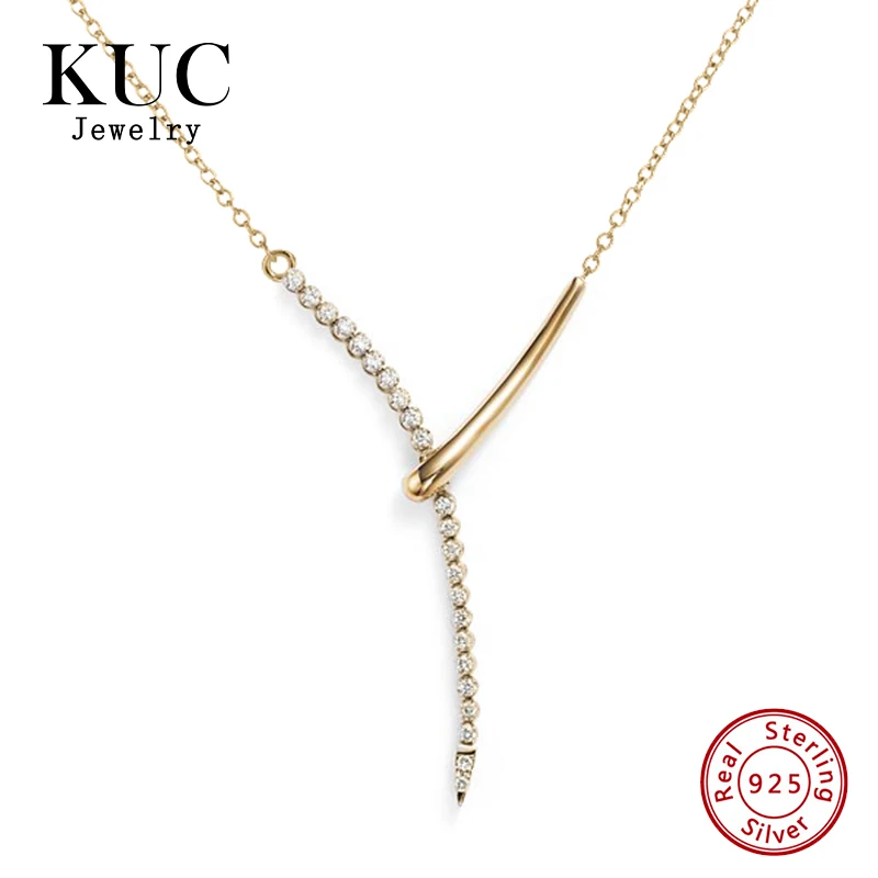 

Luxury Designer Elegant Plata De Ley 925 Sterling Silver Fine Jewelry Chic Adjustable Zircon Collares Women Necklaces