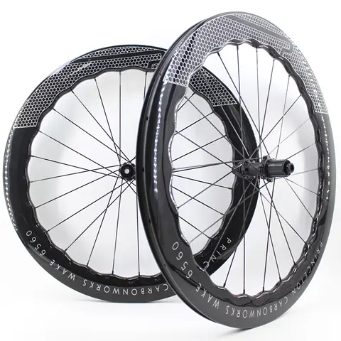 New 700C Racing Road Bike UD Full Carbon Fibre Bicycle Thru Axle Center Lock Disc Brake Wheelset Clincher Tubeless Rim Wave 25mm