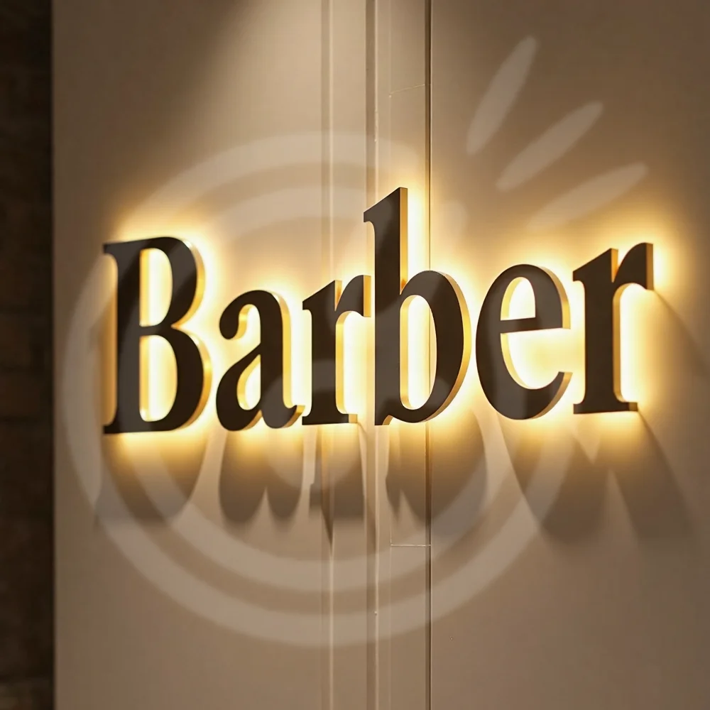 Custom3D светодиодный знак с буквами и подсветкой, металлический для витрины делового магазина, уличный водонепроницаемый светильник с подсветкой, рекламные вывески