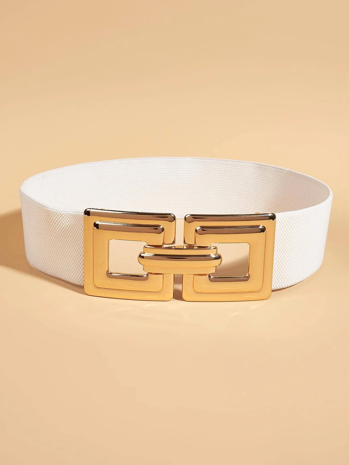 Square buckle rubber band waist seal is suitable for daily wear.