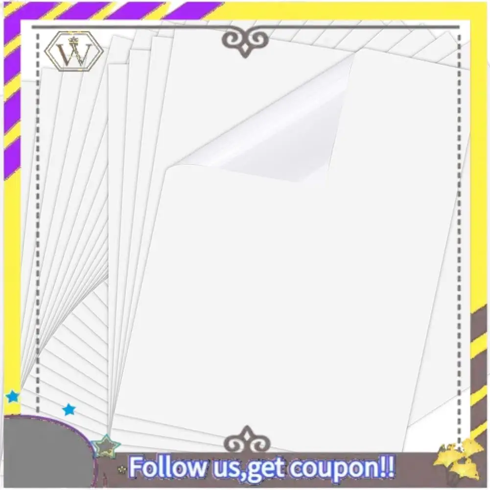 New 25 Sheets 8.3X11.6 Inch Inkjet Sticker Paper, Printable Transparency Film Quick Dry Paper Label For Inkjet Printers