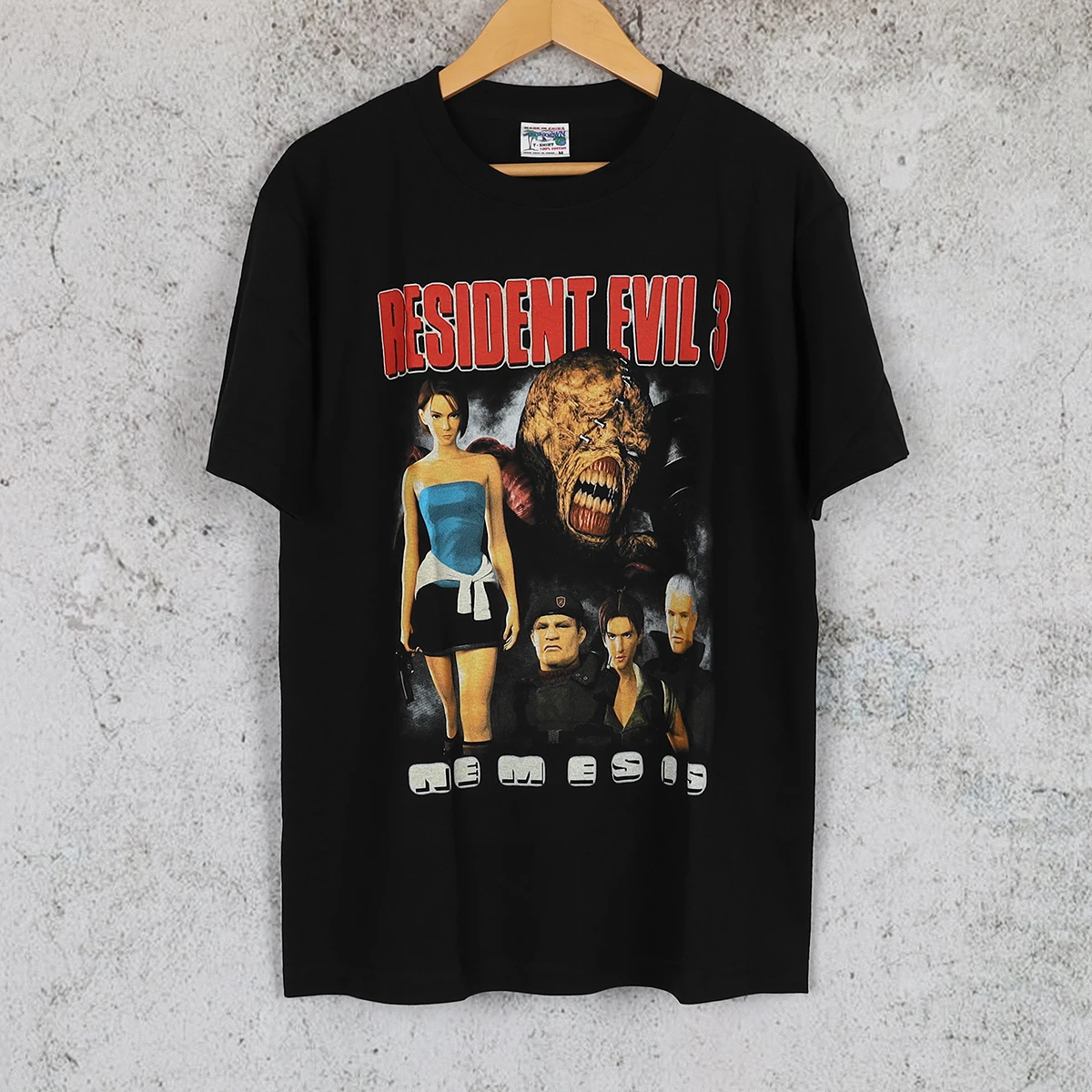 Resident Evil T-Shirt Nemesis 90s Design Graphic Vintage Style Screen Printed Horror Game Biohazard Casual Clothing Men Shirts