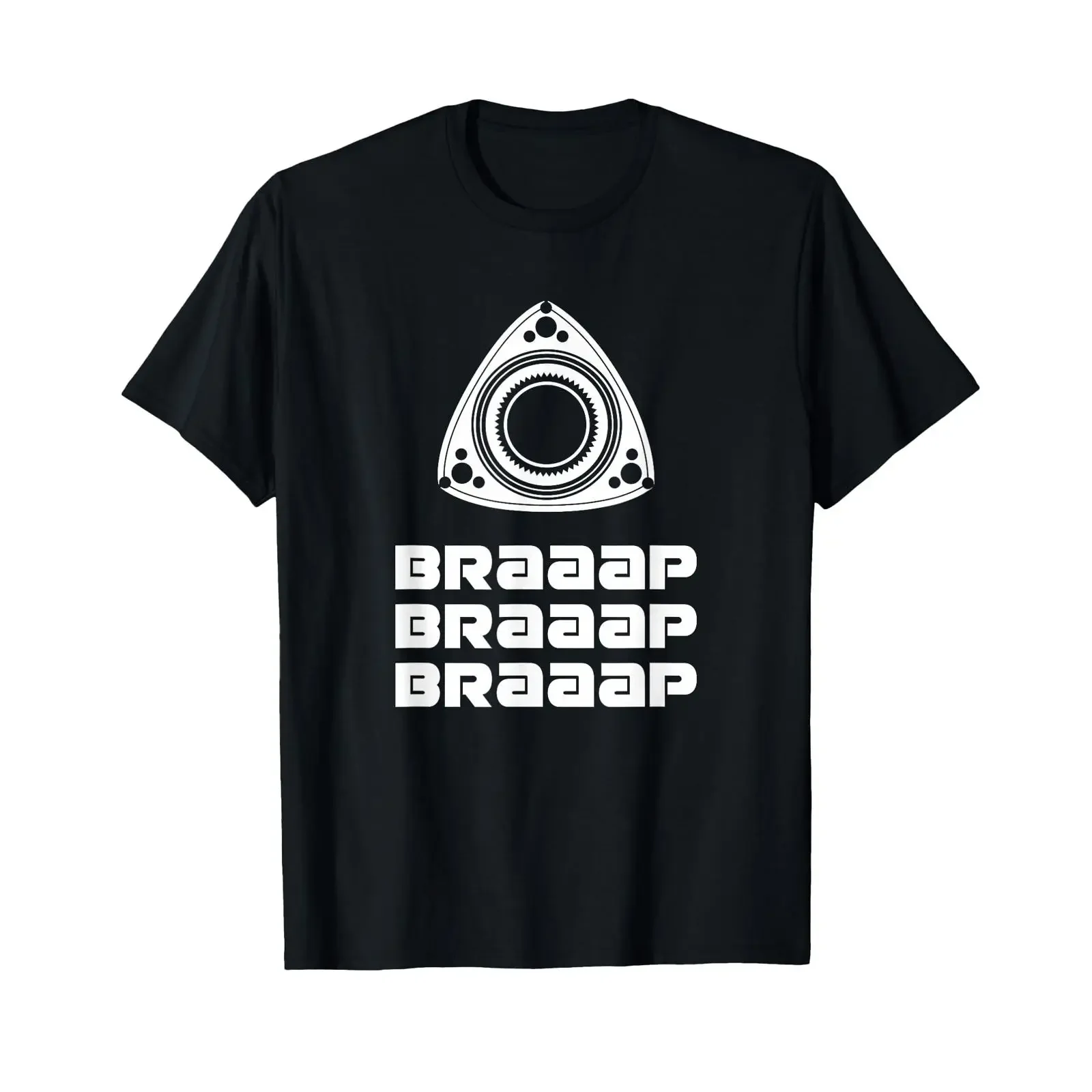 BRAAP ROTARY CAR T-Shirt, Vintage-Look, gewaschen, weich, vielseitig, atmungsaktiv, dehnbar, modisch, bequem, lässig, für Herren, Unisex, stilvoll.