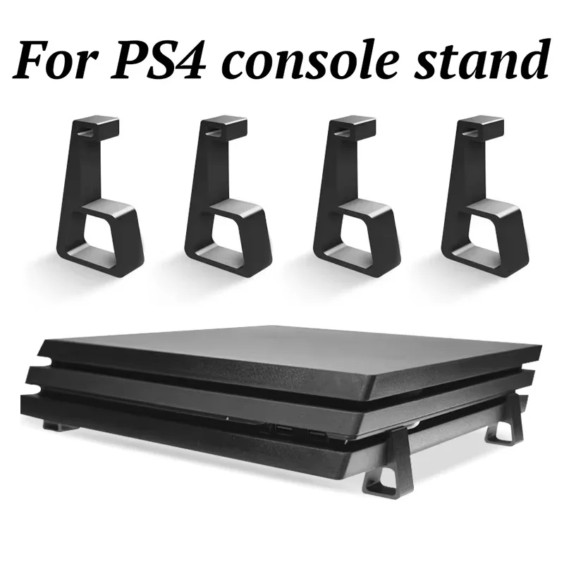 Suporte horizontal de resfriamento, 4 peças, acessórios para console de jogos, suporte para pés, base antiderrapante para console ps4 slim pro