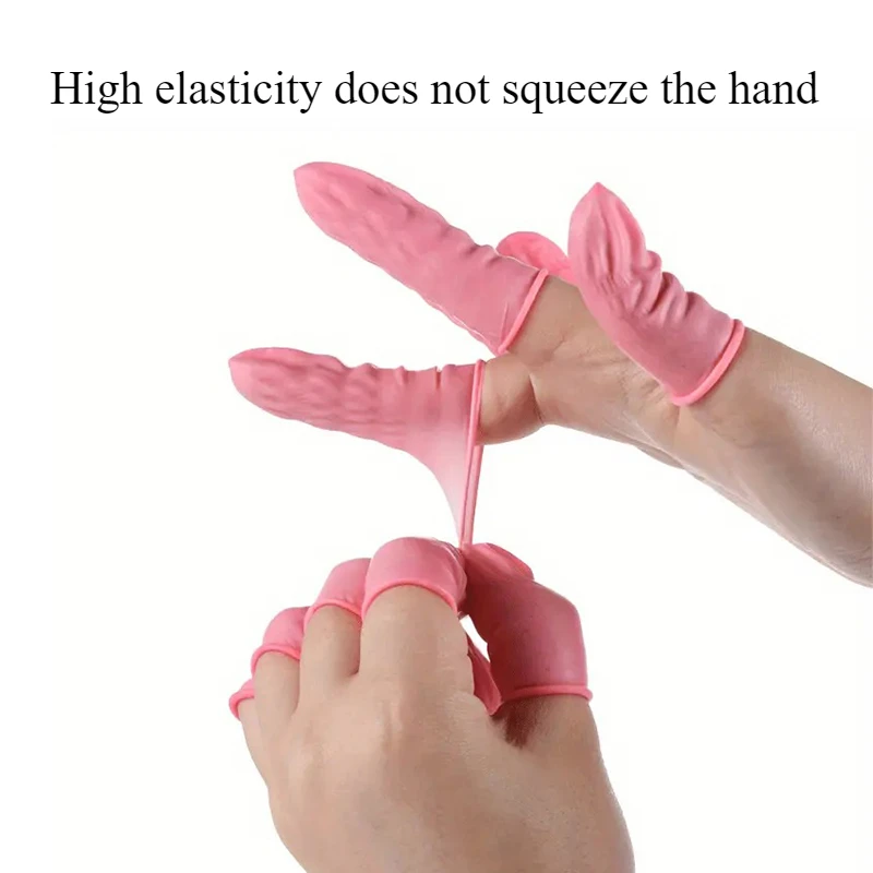 100PCS Disposable Finger Cots Dust-proof Anti Slip Multi-purpose Durable Comfortable Finger Cots Fingertip Cleaning Tools