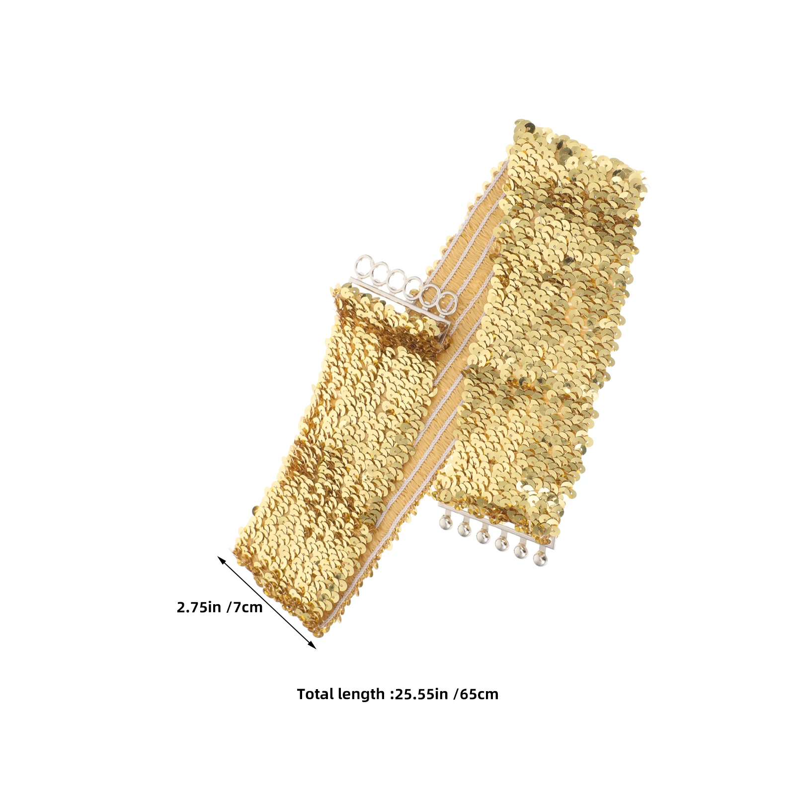 2 قطعة مشد واسع الترتر أحزمة الخصر شريط مطاطي مرن للنساء مرحلة الرقص مساء ارتداء حزام خصر الترتر للنساء