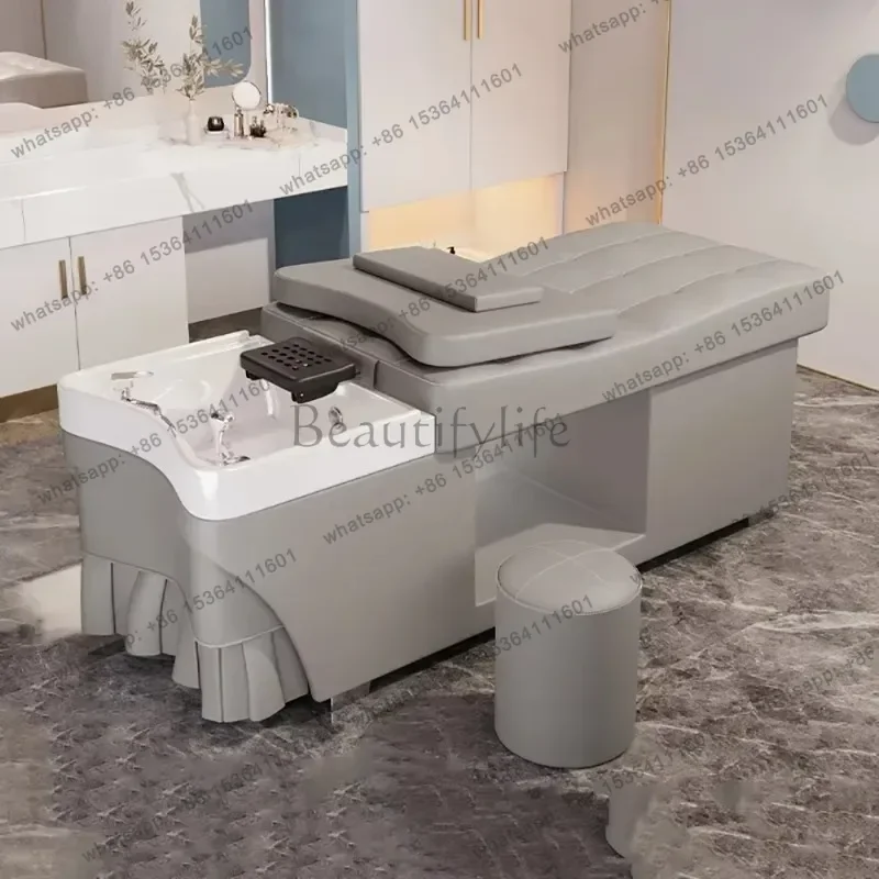 Unique Modern Simple Hair Shampoo Bed Ergonomic Lounge Fashion Luxury Shampoo Bed Portable Trendy Cadeira De Barbearia Furniture