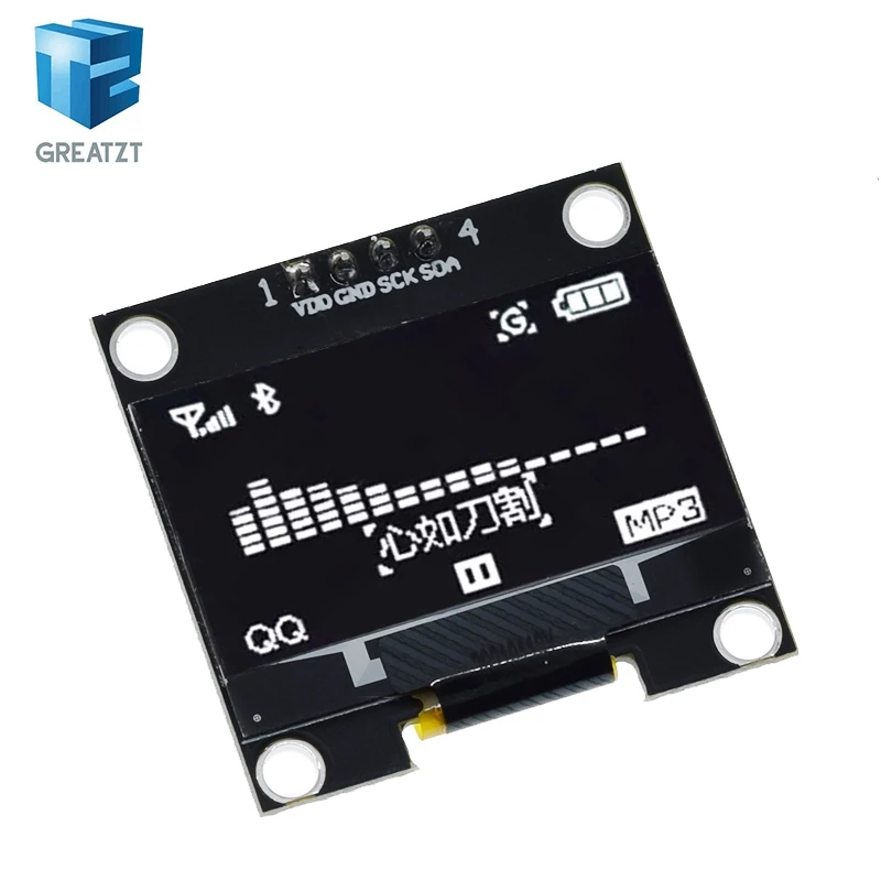 1.3 inch oled IIC Serial White OLED Display Module 128X64 I2C SSD1315 12864 LCD Screen Board VDD GND SCK SDA for Arduino Black