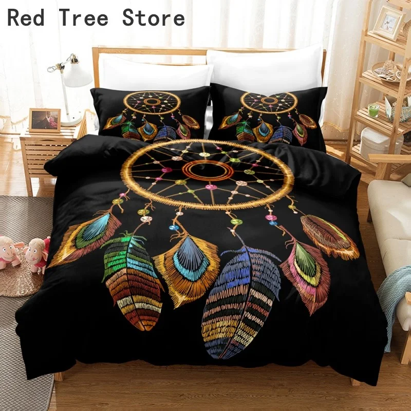 

Bohemian Series 3D Dream Catcher Moon Bedding Set Home Decor Microfiber Bedspread Pillowcase Queen King Full Size Adults Bed Set