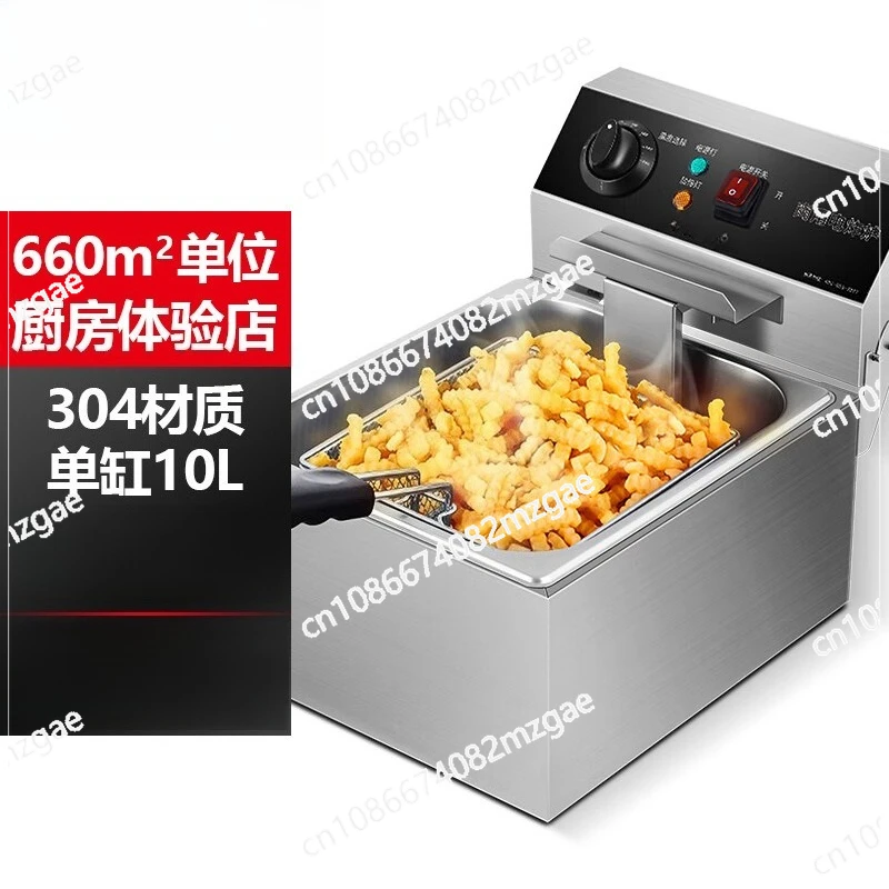 

Electric Fryer Commercial Fryer 304 Stainless Steel Single and Double Cylinder Large Capacity Fryer L-101A-S
