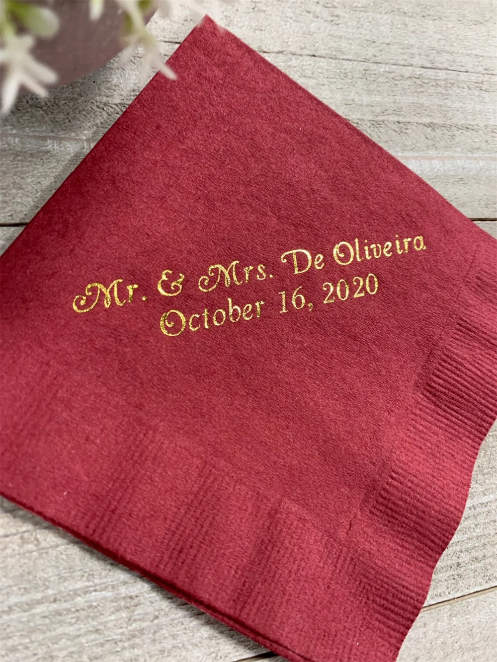 

50 Personalized Napkins Wedding Personalized Cocktail Luncheon Guest Towels Hand Towel Available Anniversary Monogram Custom Pri