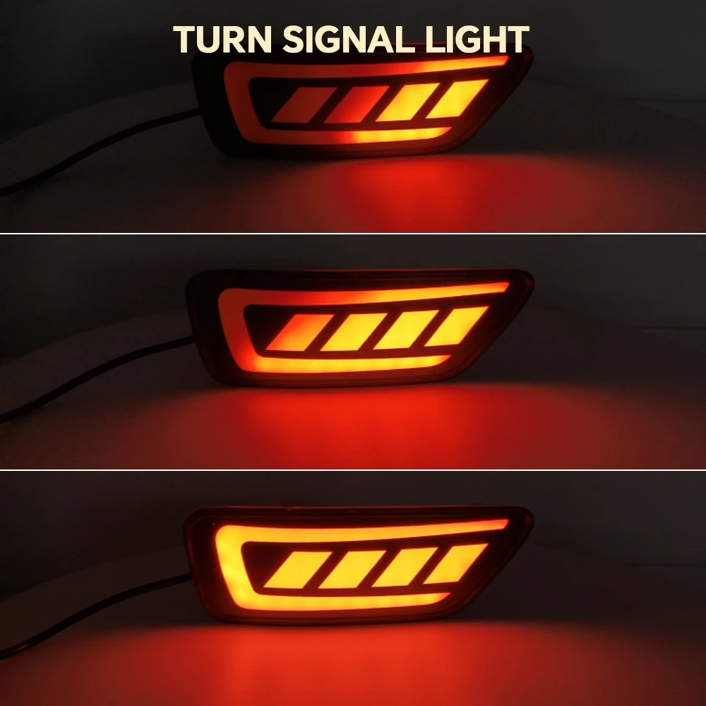 2 قطعة المصد الخلفي عاكس مصباح ليد خلفي اكسسوارات السيارات أضواء الفرامل تتدفق بدوره إشارات صالح ل جيب جراند شيروكي 2011-2022