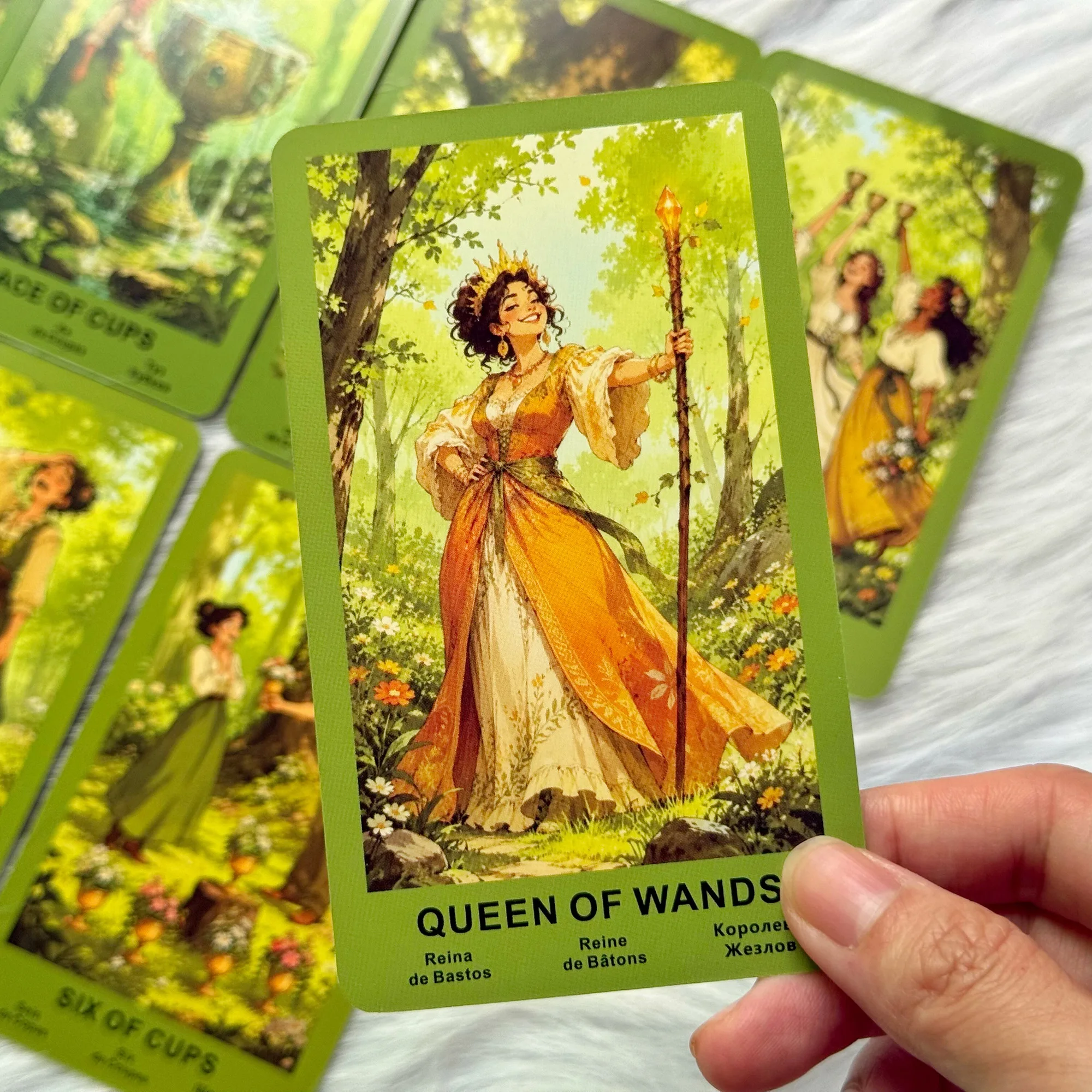 The Sunwoven Forest Tarot Deck, 78 Original Tarot Cards, Nature Theme, with Paper Guidebook (EN/RU/ES/FR), Beginner Friendly view 4