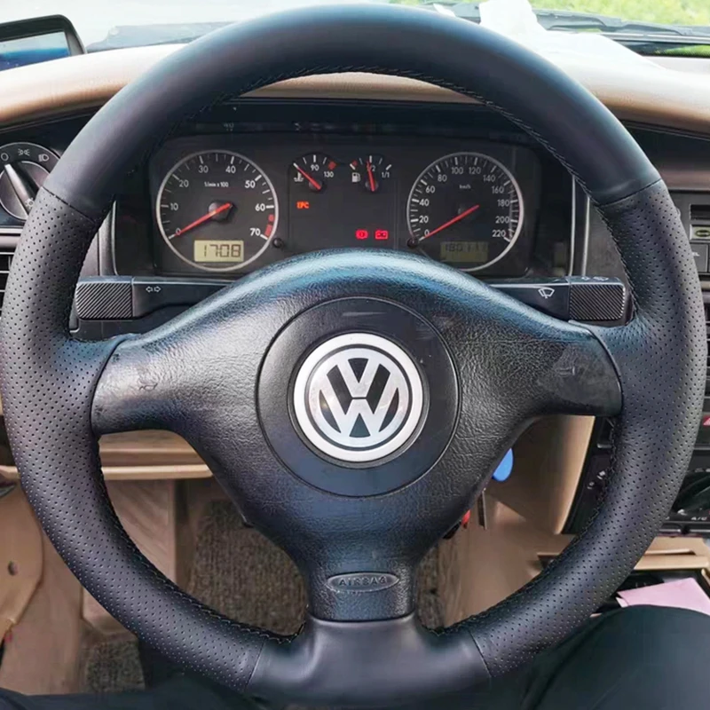 Artificial Leather Car Steering Wheel Covers for Volkswagen VW Golf 4 Passat B5 1996-2003 Seat Leon 1999-2004 Polo 1999-2002