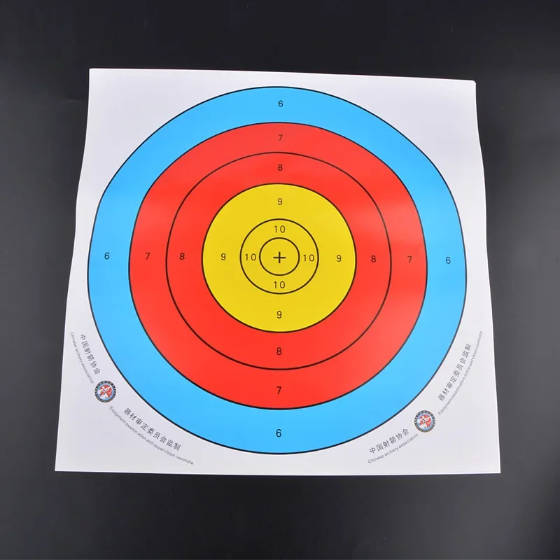 50 pz 40*40cm tiro con l\'arco carta bersaglio durevole pratica allenamento sport per arco e arrow caccia tiro accessori