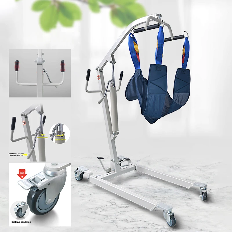 Lève-personnes électrique pliable pour soins à domicile, dispositif de transfert pour patients, lève-personnes pour hôpital, pour le transfert des personnes handicapées