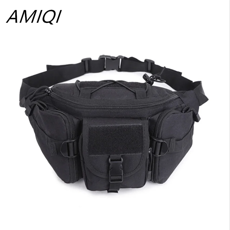 AMIQI-riñonera deportiva para exteriores, bolsa de gran capacidad, impermeable, para viaje, correr, multifunción