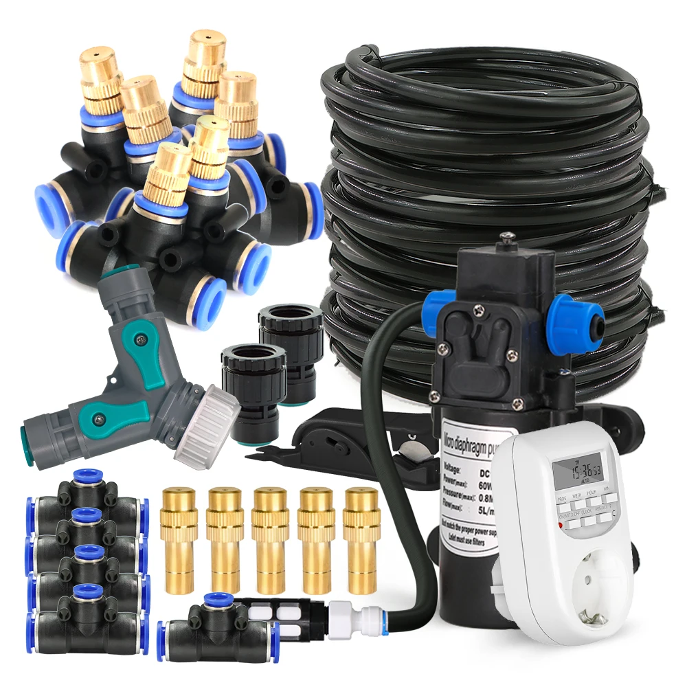 DIY Quick Connect Adjustable Brass Nozzle Spray System 3/8
